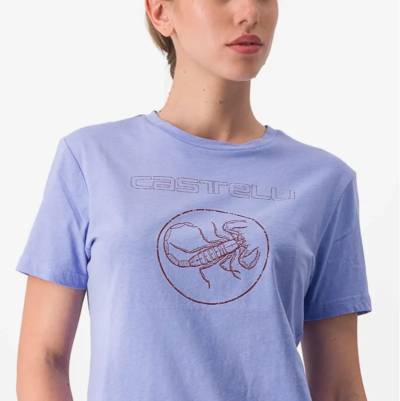 Castelli Pedalare Women's T-Shirt in Violet Mist/Heather-2